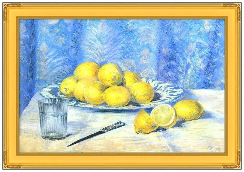 Thomas Allen Jr Original Pastel Painting Signed Fruit Still Life Framed Artwork (1 of 4)