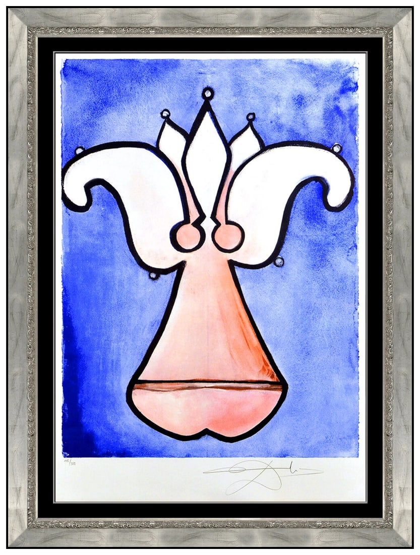 Salvador Dali Lys Color Lithograph Hand Signed Floral Anamorphoses Artwork (1 of 6)