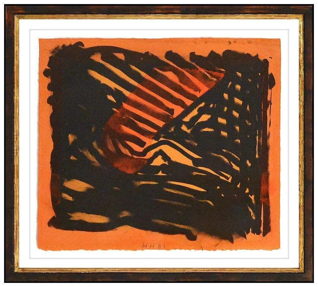 Howard Hodgkin Original Color Lithograph Signed Red Eye Abstract Hand Painted Art (1 of 4)