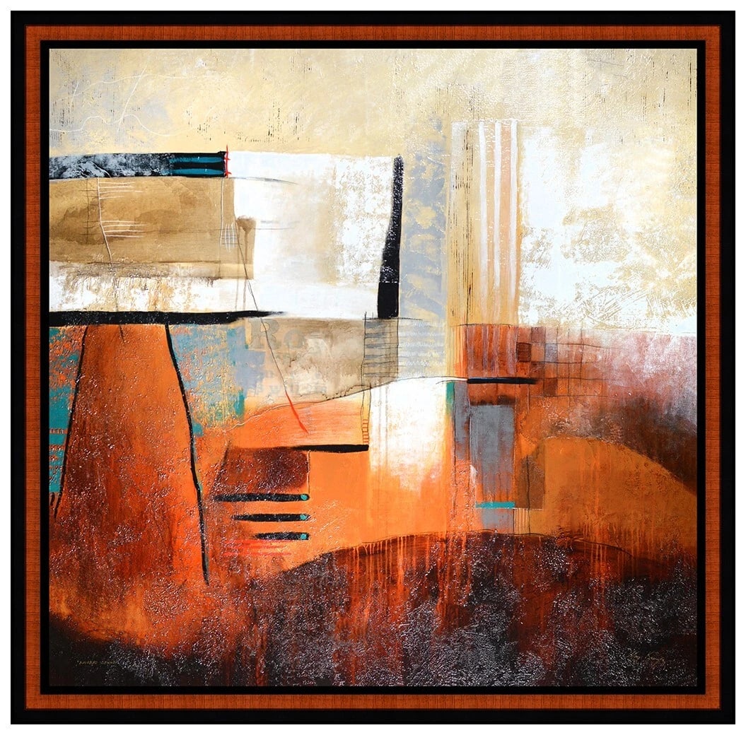 Mary Krentz Original Acrylic Painting On Canvas Signed Abstract Framed Artwork: This lot includes:Gallery COA. In-house shipping available (insurance and international shipping for an additional charge).Artist: Mary KrentzTitle: Kindred Souls Medium: Acrylic Painting On CanvasSiz