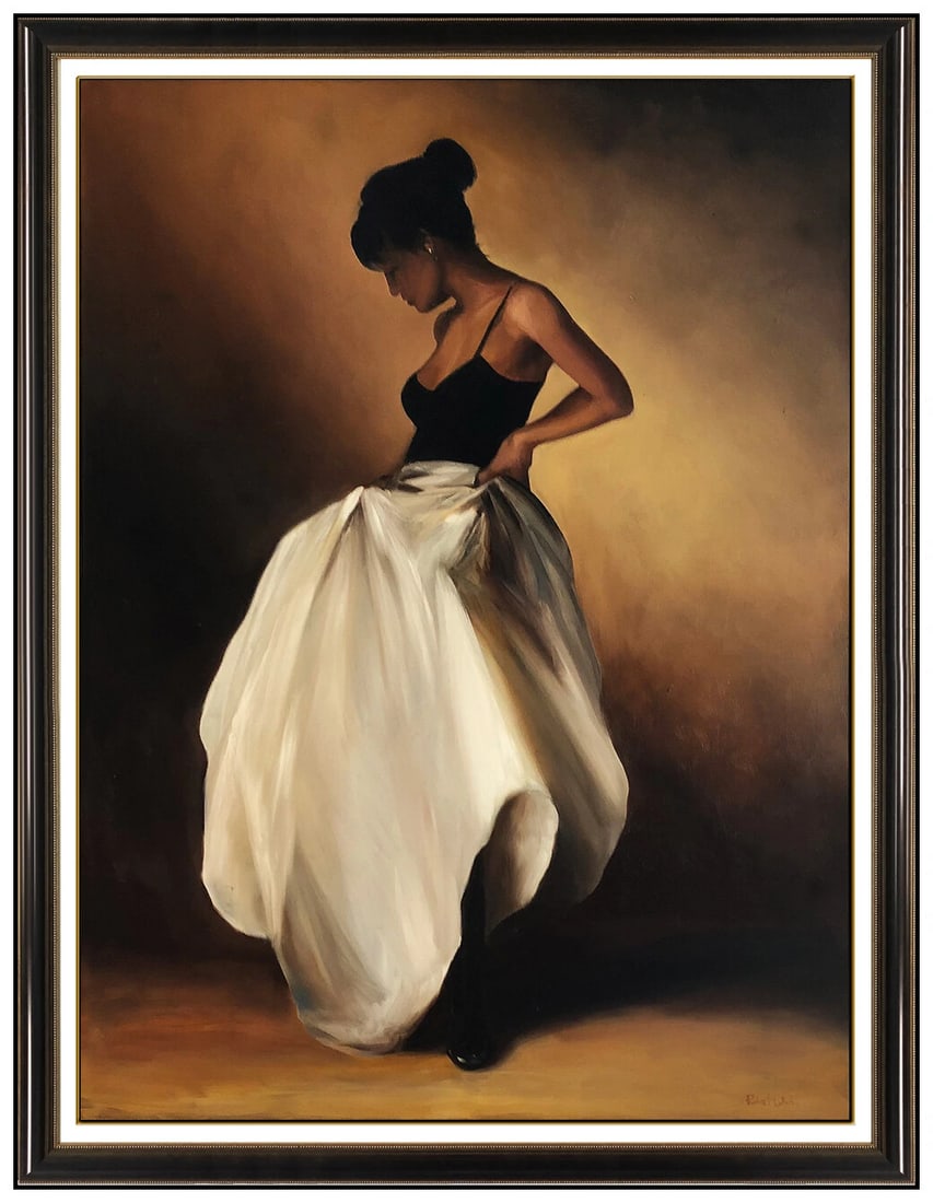 Robert White Large Original Oil Painting On Canvas Signed Female Portrait Art (1 of 5)