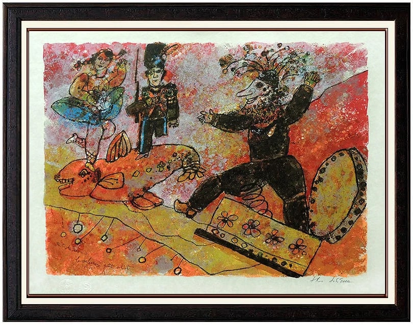 Theo Tobiasse Color Lithograph Hand Signed Hommage Hans Christian Andersen Art (1 of 8)