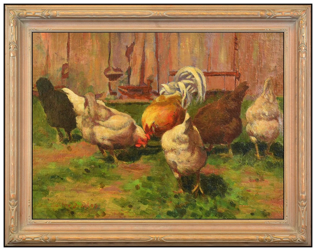 Walter Douglas Original Oil Painting On Board Rural Animal Landscape Signed Art (1 of 4)