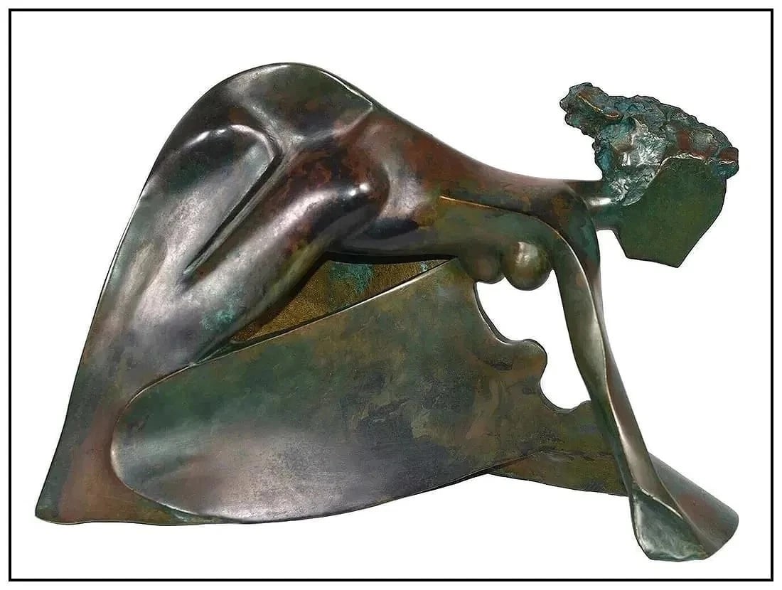 Jean Robert Ipousteguy Ver Lou Original Bronze Sculpture Female Signed Artwork: This Lot Includes:Gallery Coa & Free Domestic Shipping (*Insurance And International Shipping For An Additional Charge)Artist: Jean Robert IpousteguyTitle: Ver LouMedium: BronzeSize: 11” x 17&rd