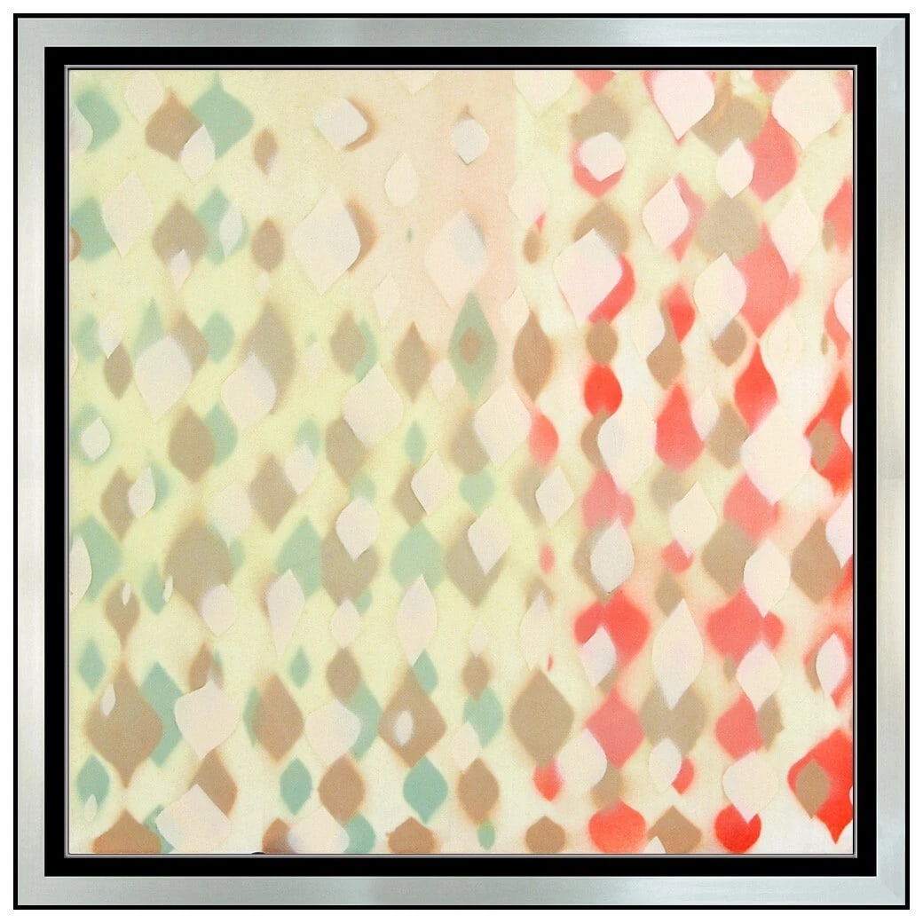 Susan Dory Original Enamel Painting On Board Abstract Modern Signed Framed Art: This lot includes:Gallery COA. In-house shipping available (insurance and international shipping for an additional charge).Artist: Susan Dory Title: From Blue to RedMedium: Enamel Painting On Board Si