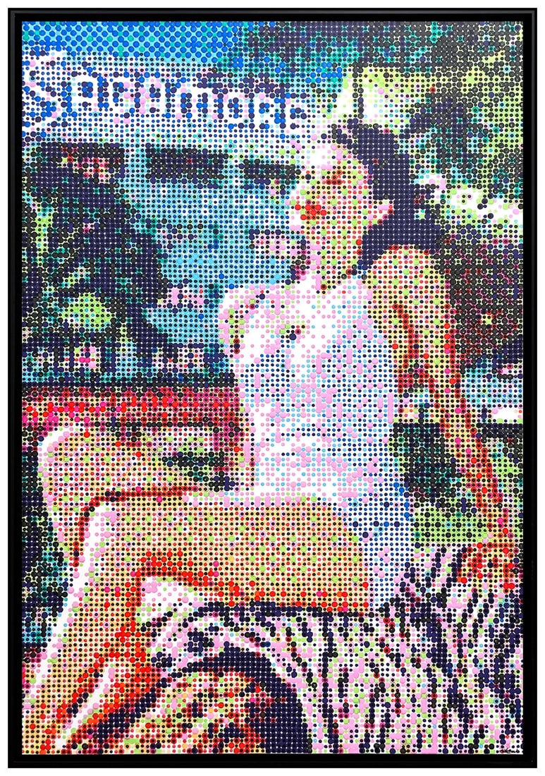 Kan Dmv Large Graffiti Painting On Canvas Female Portrait Signed Framed Artwork: This lot includes:Gallery COA. In-house shipping available (insurance and international shipping for an additional charge).Artist: KanTitle: Glamour SagamoreMedium: Graffiti Painting On CanvasSize: 57