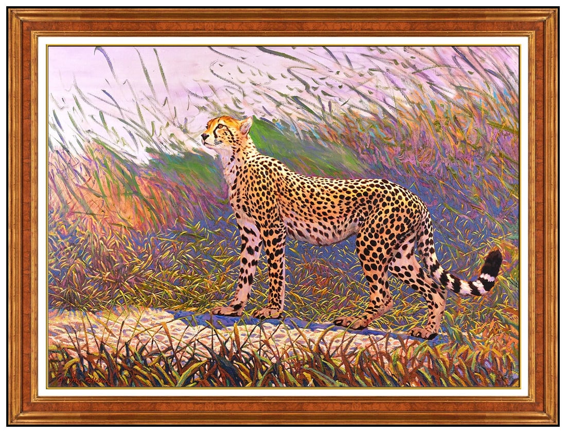 A John Pelletier Large Original Oil Painting On Canvas Wildlife Signed Artwork (1 of 6)