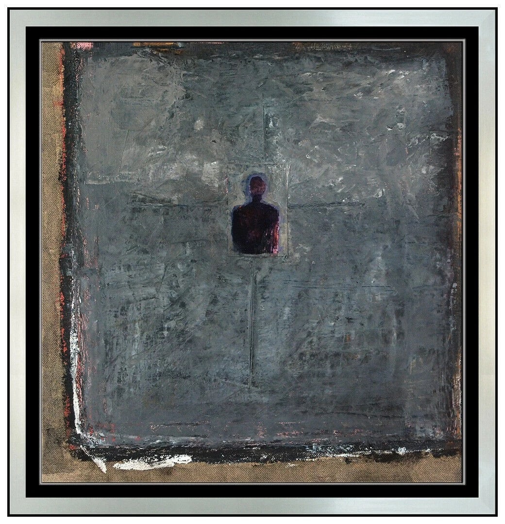 Linda Stojak Original Oil Painting On Canvas Figurative Abstract Signed Art (1 of 6)