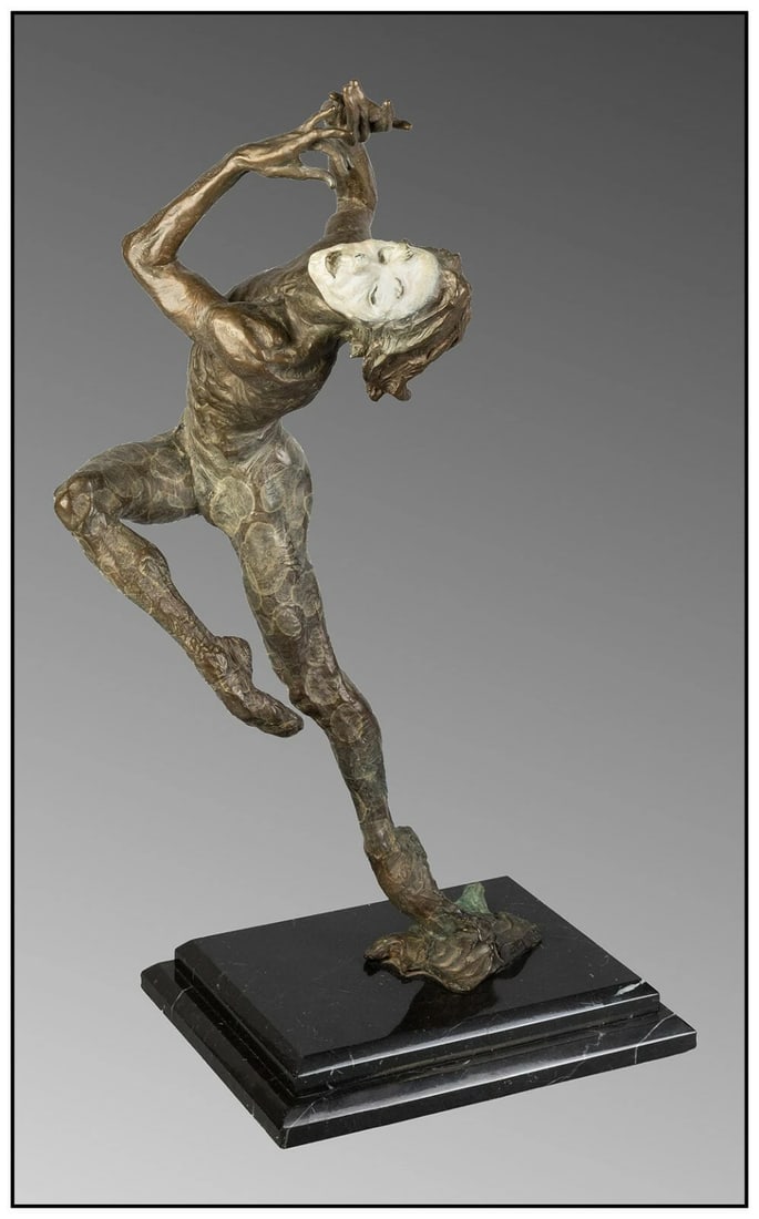 Richard Macdonald The Flutist 1/4 Life Bronze Sculpture Signed Ballet Art: This lot includes:Gallery COA. In-house shipping available (insurance and international shipping for an additional charge).Artist: Richard MacDonaldTitle: The FlutistMedium: BronzeSize: 22"h x 9" x 12