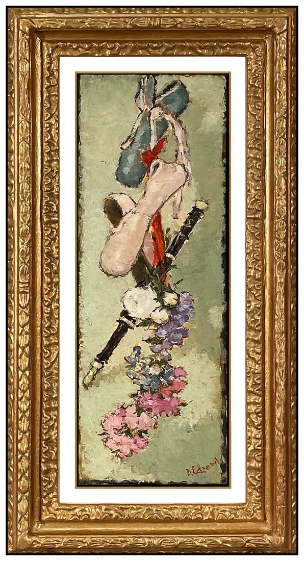 Dietz Edzard Original Oil Painting On Canvas Floral Ballet Dance Signed Artwork (1 of 4)