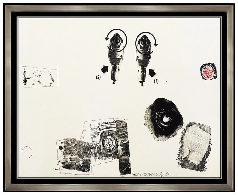 Robert Rauschenberg Large Original Lithograph Test Stone Hand Signed Modern Art (1 of 5)