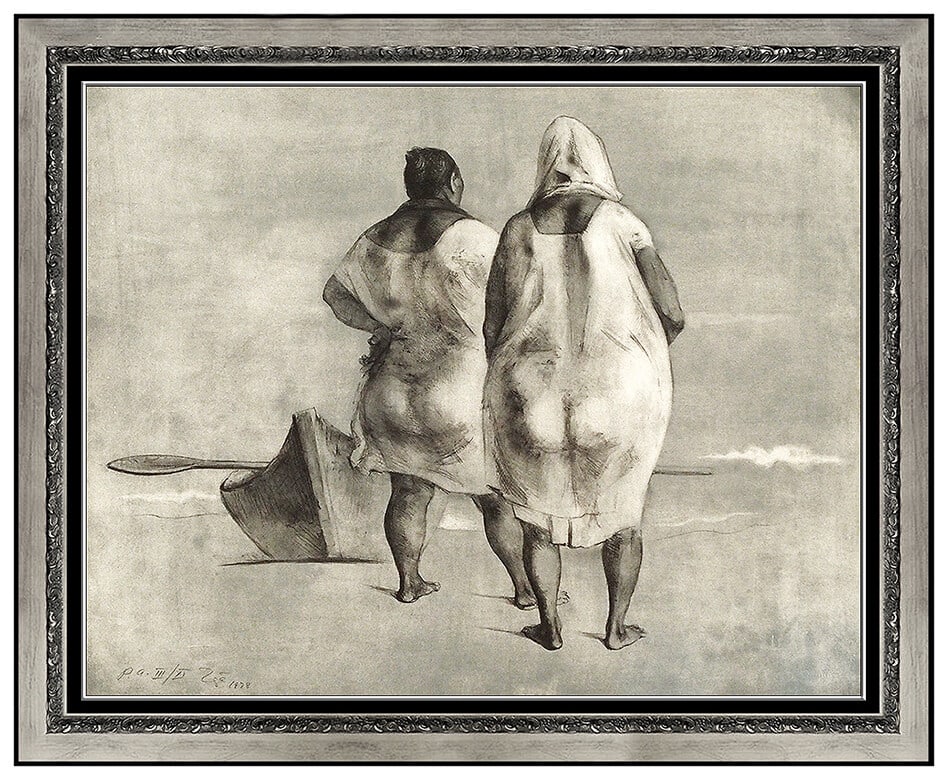 Francisco Zuniga Original Lithograph Woman Portrait Hand Signed Framed Art: This lot includes:Gallery COA. In-house shipping available (insurance and international shipping for an additional charge).Artist: Francisco ZunigaTitle: Mujeres Frente al MarMedium: LithographSize: 2