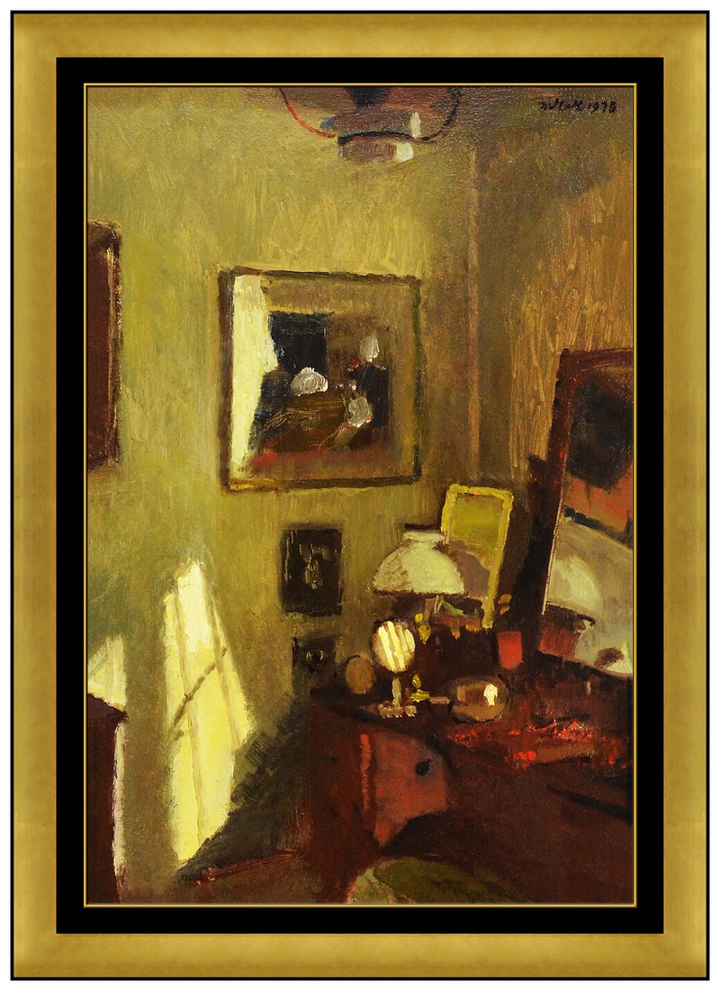 Charles McCall Original Oil Painting On Board Signed Interior Still Life Art: This lot includes:Gallery COA. In-house shipping available (insurance and international shipping for an additional charge).Artist: Charles McCallTitle: Morning SunshineMedium: Oil On BoardSize: 12" x