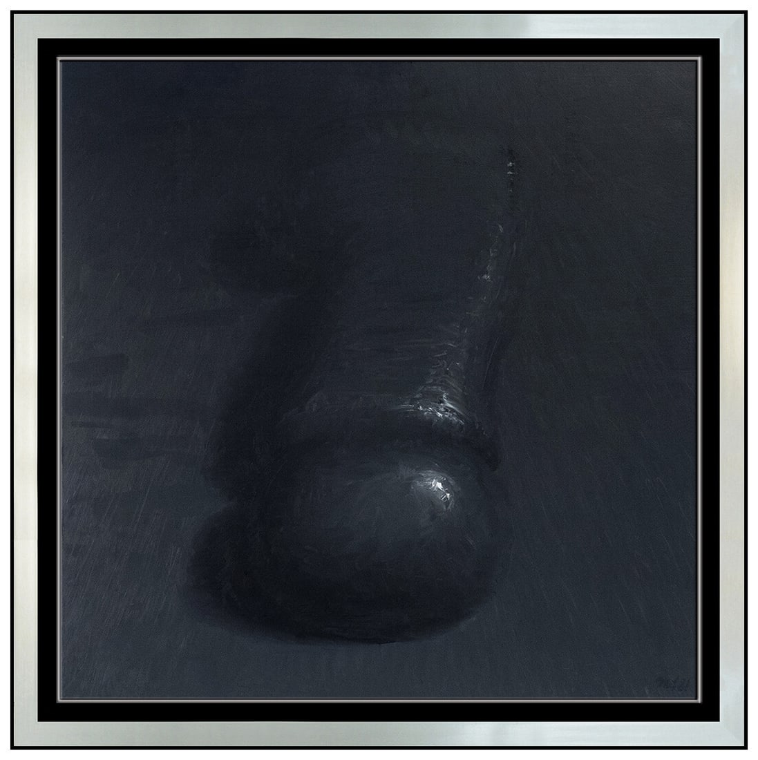 Jerry McLaughlin Original Painting On Board Signed Modern Industrial Framed Art: This lot includes:Gallery COA. In-house shipping available (insurance and international shipping for an additional charge).Artist: Jerry McLaughlin Title: Hammered Steel Medium: Oil PaintingSize: 24"