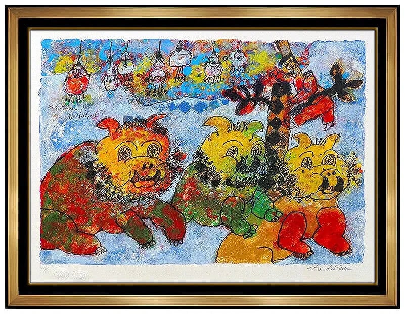 Theo Tobiasse Le Biquette Large Color Lithograph Hand Signed Hans Andersen Art (1 of 5)