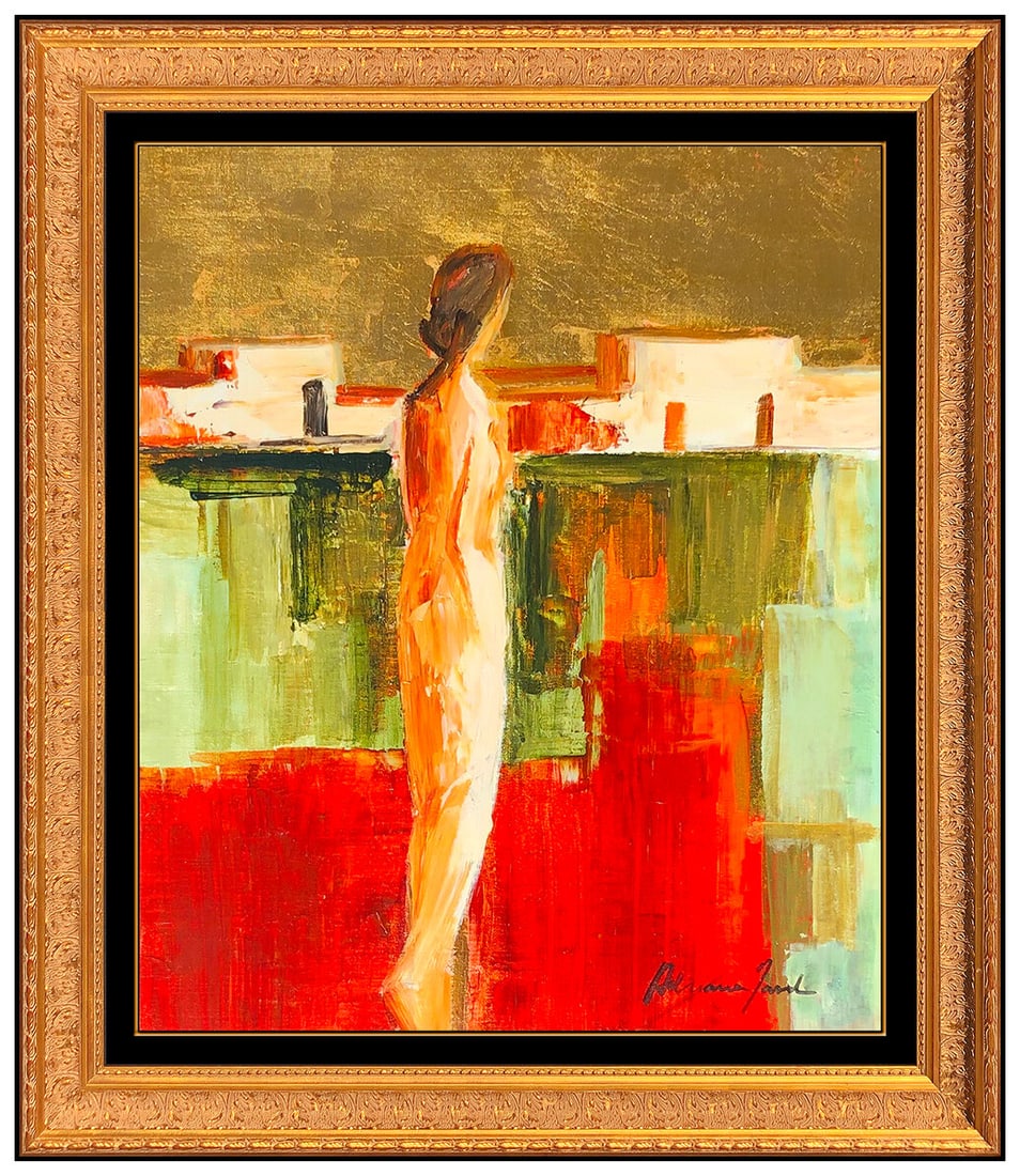 Adriana Naveh Original Acrylic Painting On Board Signed Landscape Figurative Art (1 of 4)