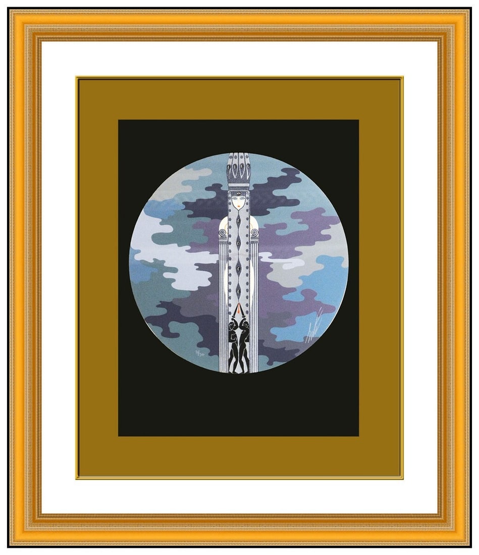 Erte Original Color Serigraph L'Indifference Signed Female Figurative Art Deco (1 of 4)
