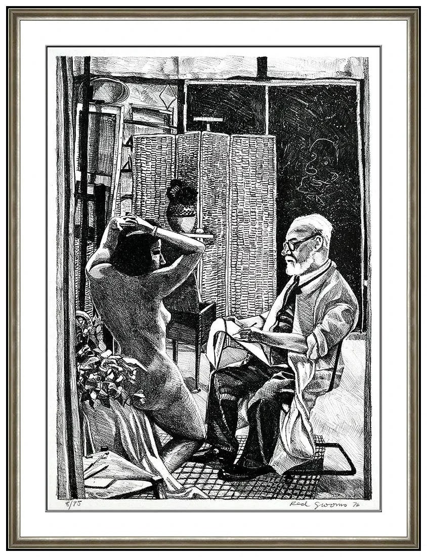 Red Grooms Henri Matisse In His Studio Original Lithograph Hand Signed Art: This lot includes:Gallery COA. In-house shipping available (insurance and international shipping for an additional charge).Artist: Red GroomsTitle: Matisse in his StudioMedium: LithographSize: 28.5" x