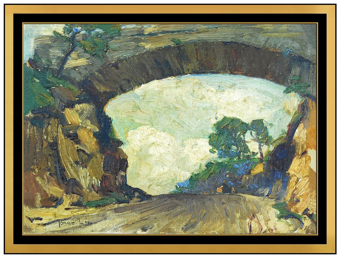 Jonas Lie Authentic Original Painting On Board Signed Landscape Framed Art: This lot includes:Gallery COA. In-house shipping available (insurance and international shipping for an additional charge).Artist: Jonas Lie Title: New Beginnings Medium: Oil Painting On BoardSize: 10