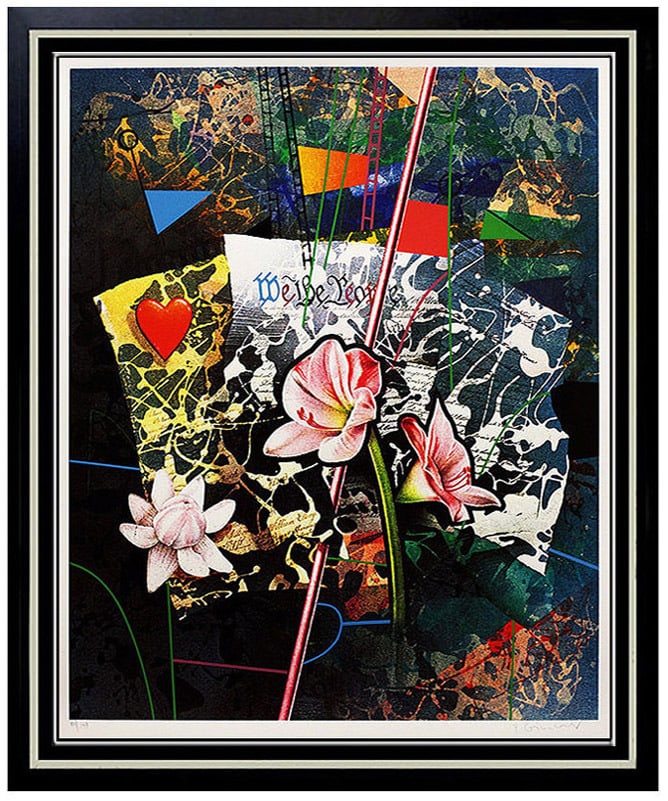 Yankel Ginzburg Original Signed Silkscreen USA Glorious Document Pop Art (1 of 4)