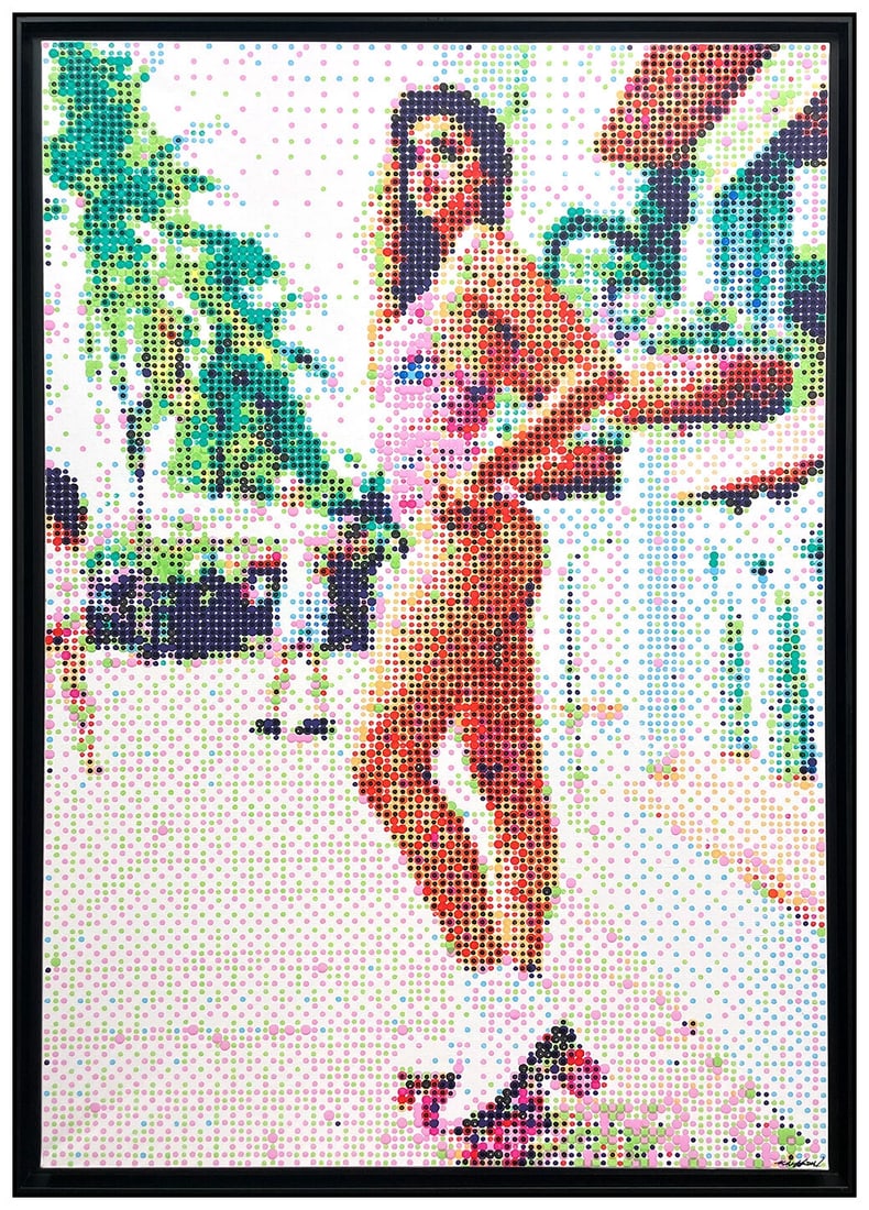 Kan Dmv Original Graffiti Acrylic Painting On Canvas Signed Female Figurative Art: This lot includes:Gallery COA. In-house shipping available (insurance and international shipping for an additional charge).Artist: KanTitle: Sexy Roller Girl Medium: Acrylic Painting on CanvasSize: 57