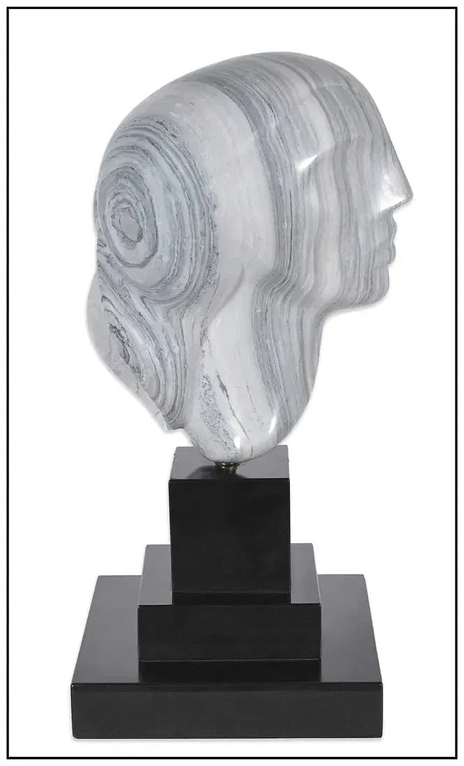 Anthony Quinn Original Alhambra Hand Carved Marble Sculpture Signed Artwork: This lot includes:Gallery COA. In-house shipping available (insurance and international shipping for an additional charge).Artist: Anthony QuinnTitle: AlhambraMedium: Hand-Carved MarbleSize: 22”