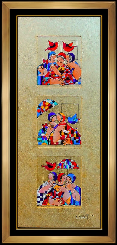Dorit Levi Original Oil Painting On Board Cubism Female Portrait Signed Art: This lot includes:Gallery COA. In-house shipping available (insurance and international shipping for an additional charge).Artist: Dorit Levi Title: Wealth SpiritMedium: Oil On BoardSize: 25" x 10" Fr