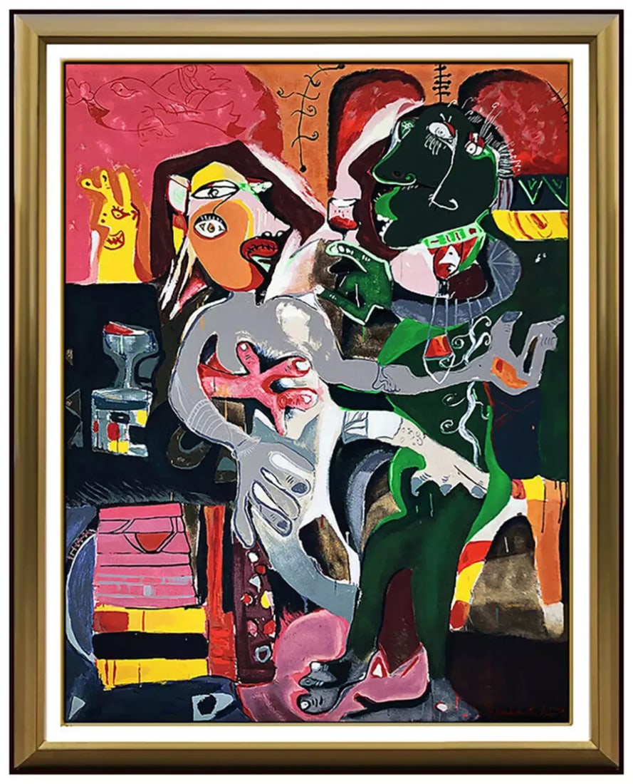 Alexandra Nechita Large Serigraph On Canvas Summer Europe Signed Petite Picasso: This lot includes:Gallery COA. In-house shipping available (insurance and international shipping for an additional charge).Artist: Alexandra NechitaTitle: Summer In EuropeMedium: SerigraphSize: 40" x