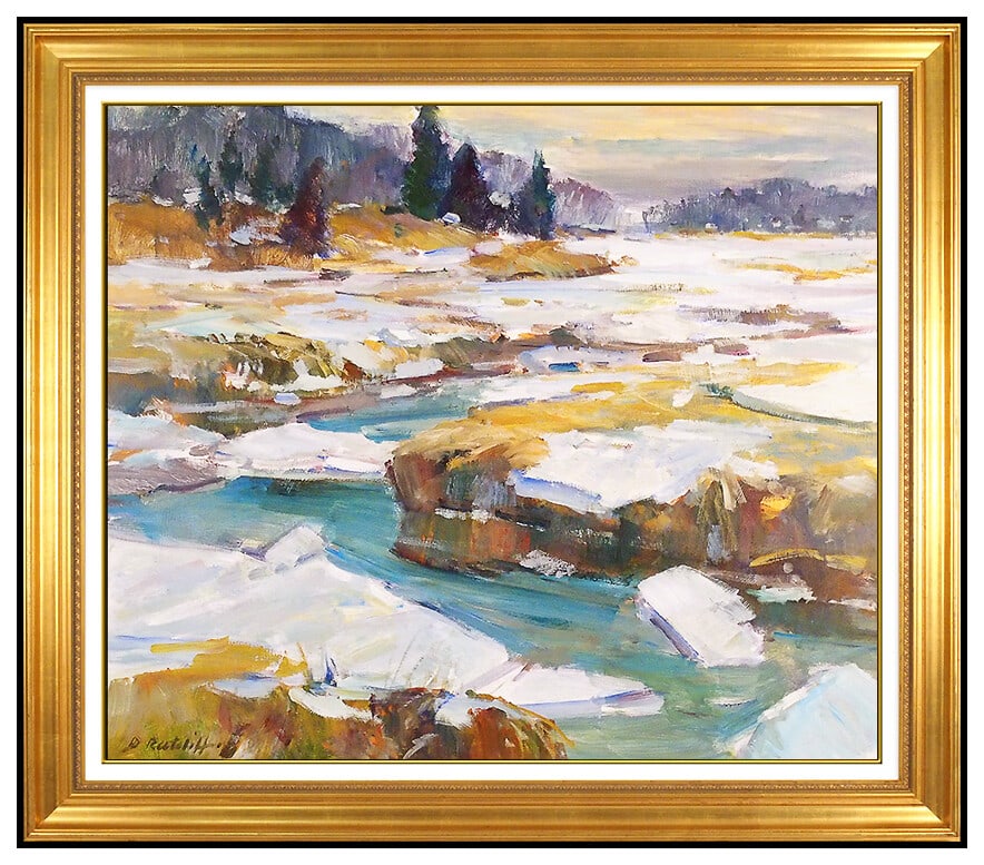 Dale Ratcliff Large Original Oil Painting On Board Maine Landscape Signed Art (1 of 5)