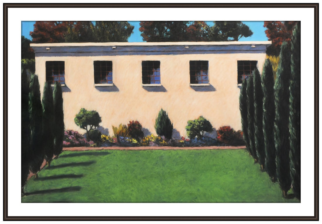 Victoria Ryan Large Original Pastel Oil Painting Landscape Signed Framed Art: This lot includes:Gallery COA. In-house shipping available (insurance and international shipping for an additional charge).Artist: Victoria Ryan Title: The CourtyardMedium: Pastel Oil Painting Size: 3