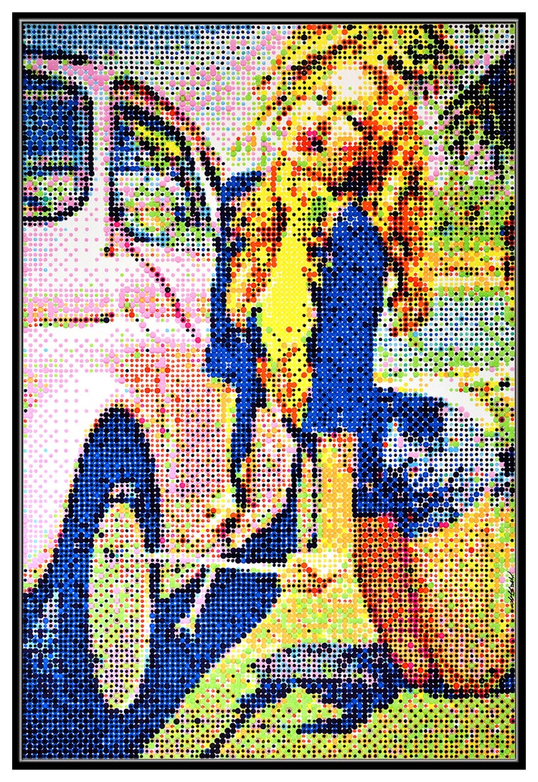 Kan Dmv Large Original Acrylic Painting On Canvas Female Portrait Signed Art: This lot includes:Gallery COA. In-house shipping available (insurance and international shipping for an additional charge).Artist: KanTitle: CinquecentoMedium: Acrylic On Canvas Size: 57.5" x 38.5"Fra