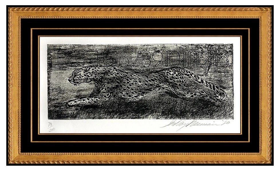 Leroy Neiman Midnight Cheetah Original Etching Hand Signed Numbered Big Cat Art (1 of 5)