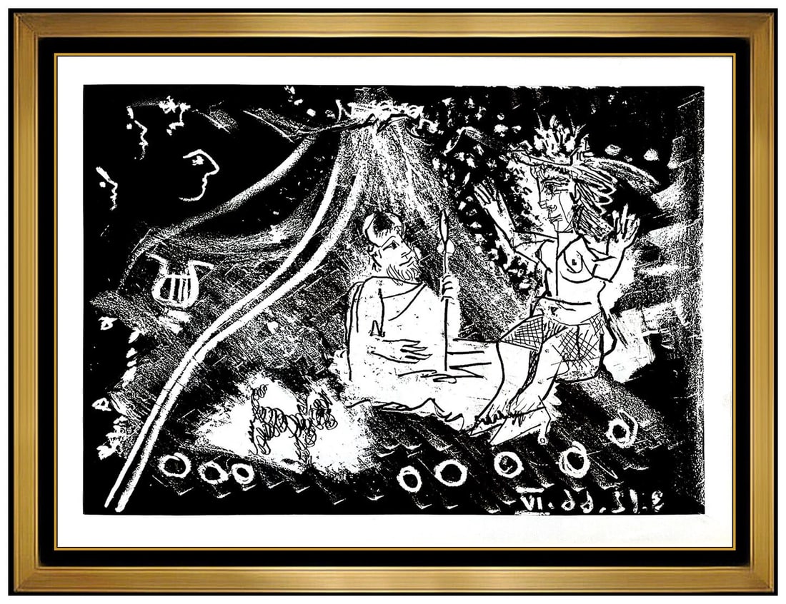 Pablo Picasso Le Cocu Magnifique Etching Portrait Authentic Cubism Framed Art (1 of 3)