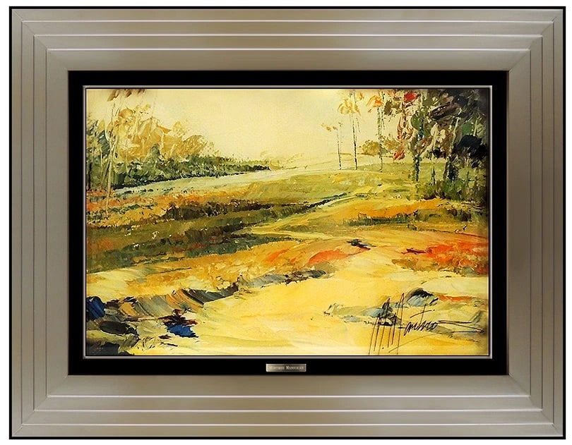 Martiros Manoukian Original Acrylic Painting On Board Signed Landscape Art: This lot includes:Gallery COA. In-house shipping available (insurance and international shipping for an additional charge).Artist: Martiros Manoukian Title: Walking AloneMedium: Oil Painting On BoardS