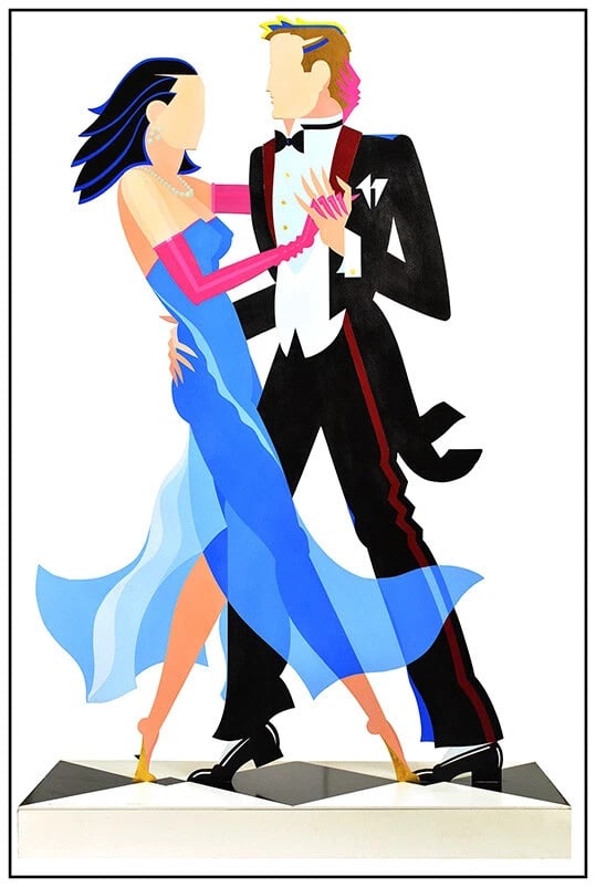 Giancarlo Impiglia Large Metal Sculpture Painting Hand Signed Dance Full Round (1 of 5)