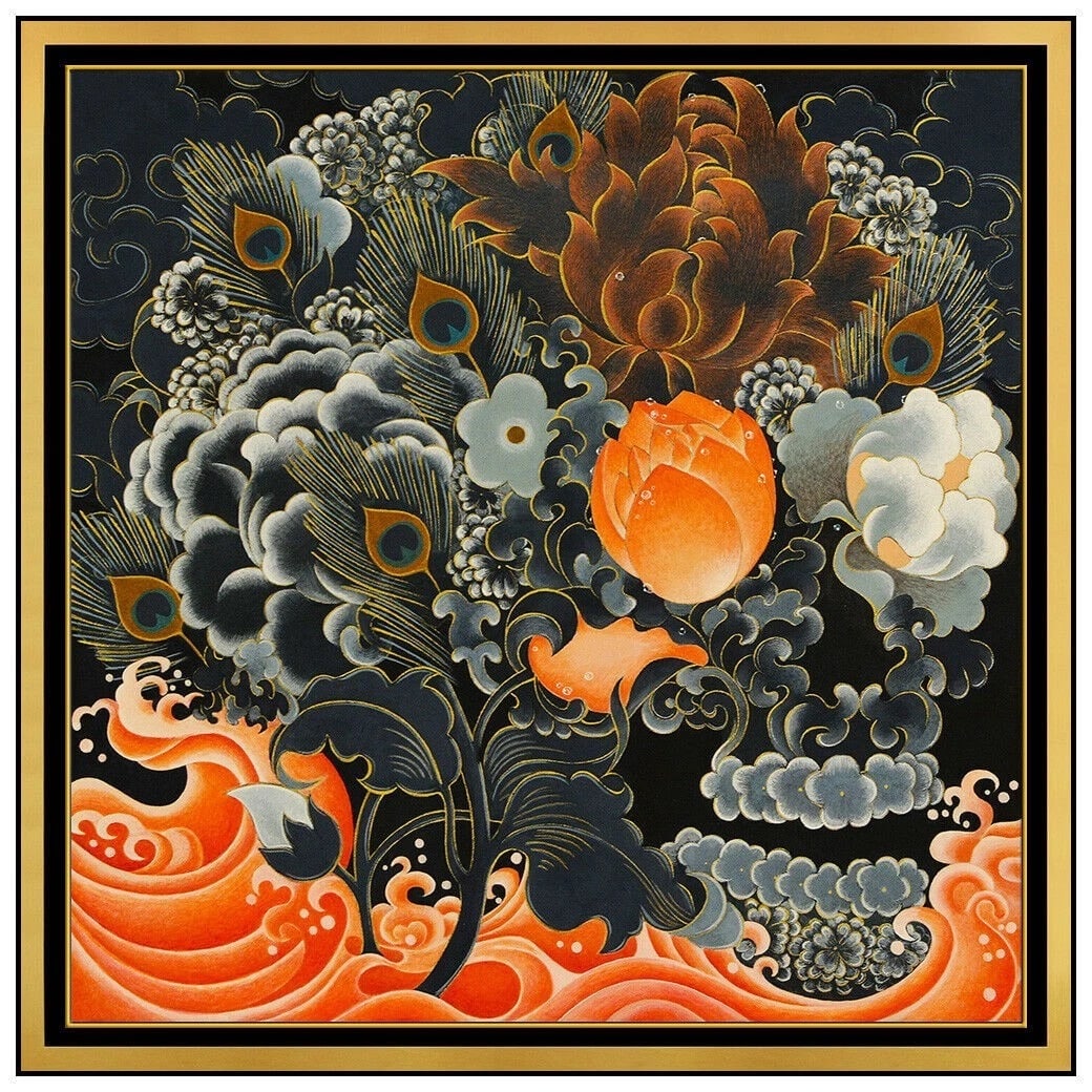 Christina Burch Original Acrylic Painting On Canvas Signed Modern Framed Artwork: This lot includes:Gallery COA & free domestic shipping (*insurance and international shipping for an additional charge)Artist: Christina Burch Title: Sea of BloodMedium: Original Acrylic Painting on C