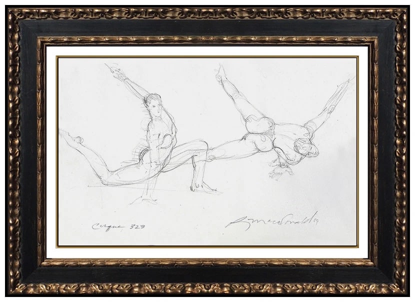 Richard Macdonald Cirque Du Soleil Original Drawing Bronze Sculpture Signed Art: This lot includes:Gallery COA. In-house shipping available (insurance and international shipping for an additional charge).Artist: Richard MacDonaldTitle: Original Cirque Thoughts and SketchesMedium:
