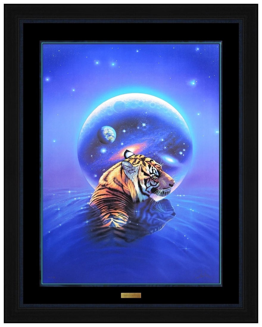 Christian Riese Lassen Secret Path Tiger Giclee Signed Framed Wildlife Artwork: This lot includes:Gallery COA. In-house shipping available (insurance and international shipping for an additional charge).Artist: Christian Riese LassenTitle: Secret Path TigerMedium: GicleeSize: 26&