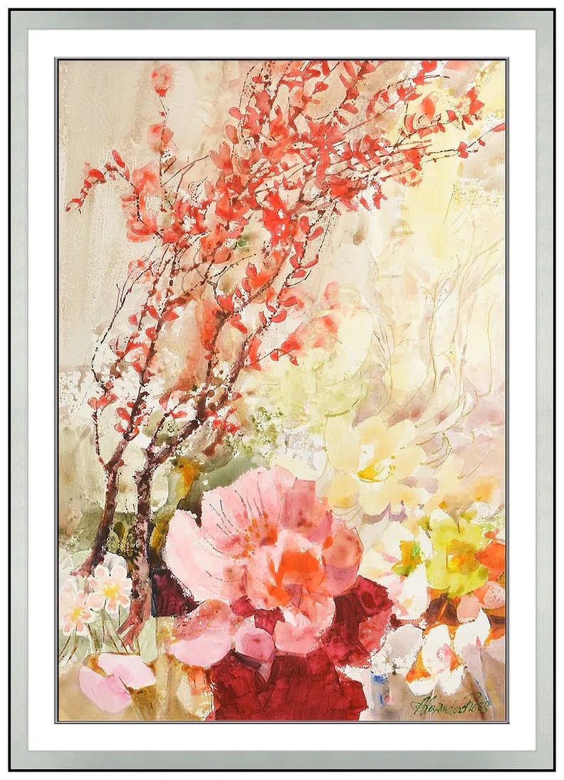 Alexander Sharpe Ross Original Watercolor Gouache Painting Signed Framed Artwork (1 of 4)