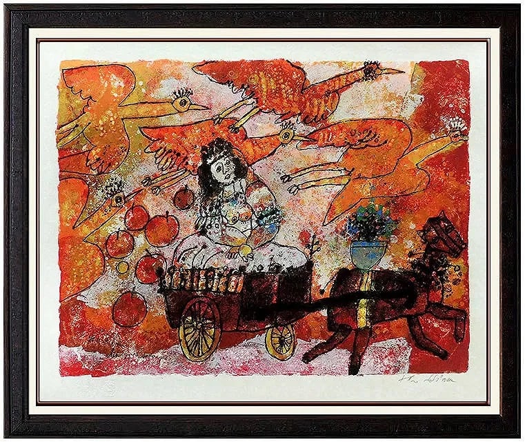 Theo Tobiasse Color Lithograph Hand Signed Hans Christian Andersen Illustration: This lot includes:Gallery COA. In-house shipping available (insurance and international shipping for an additional charge).Artist: Theo TobiasseTitle: Les Cygnes SauvagesMedium: LithographSize: 22" x