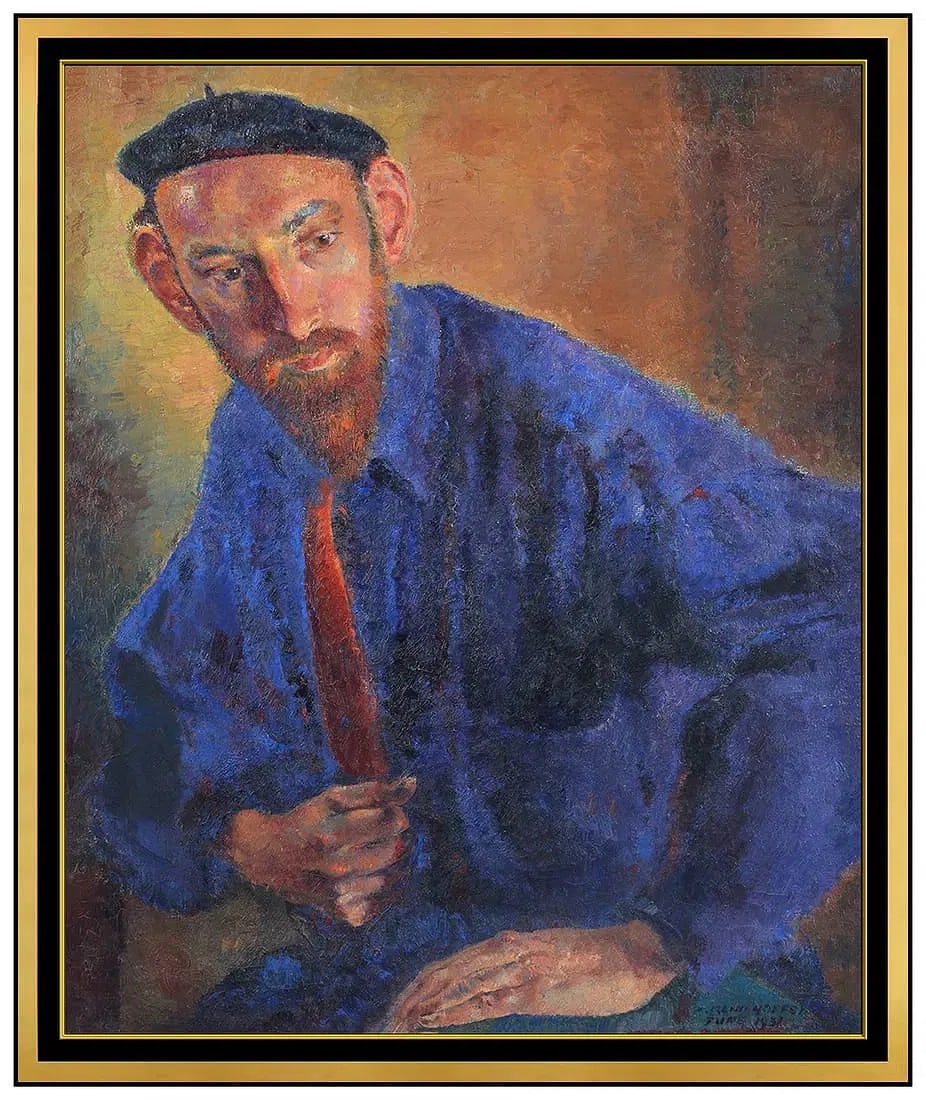 Clara Klinghoffer Original Oil Painting On Canvas Signed Portrait Framed Artwork (1 of 5)