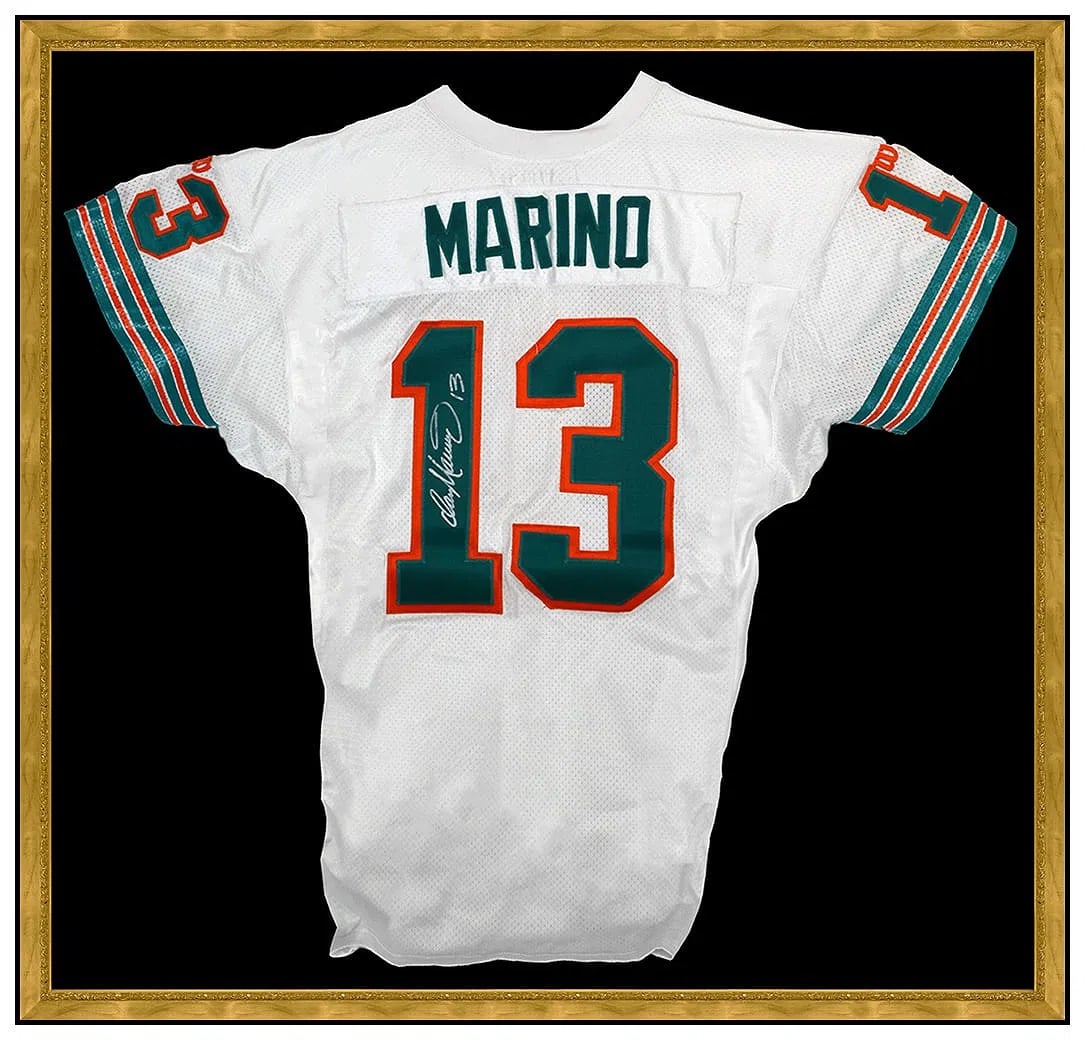 Dan Marino Game Issued Miami Dolphins Signed Jersey Framed Sports Memorabilia (1 of 8)