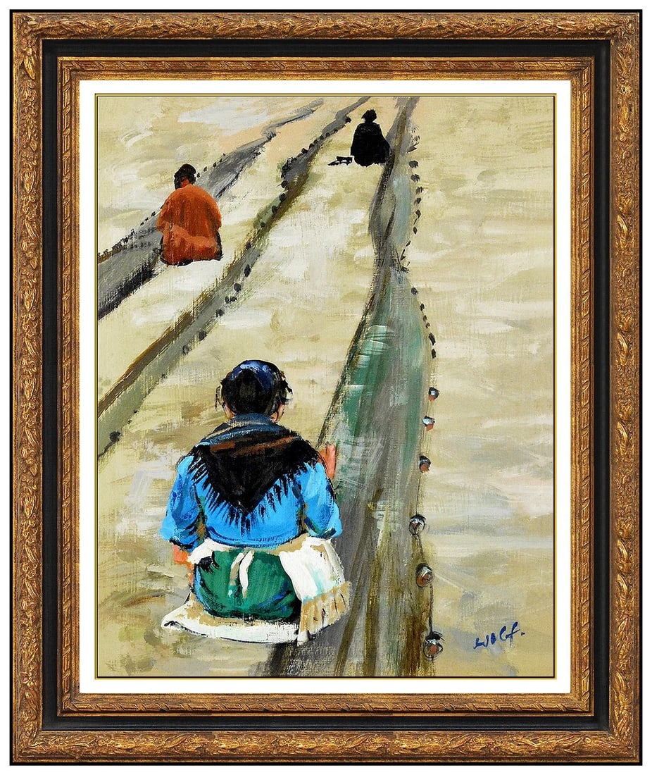 Hamilton Wolf Original Oil Painting On Board Signed Female Portrait Framed Art: This lot includes:Gallery COA. In-house shipping available (insurance and international shipping for an additional charge).Artist: Hamilton Wolf Title: Oil Painting On Board Medium: Oil Painting On Bo