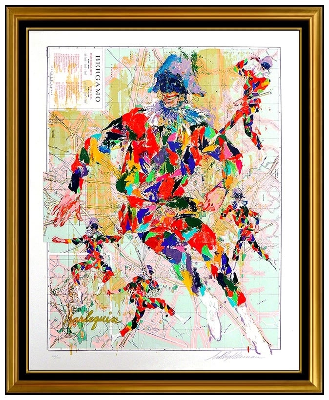 Leroy Neiman Harlequin Bergamo Large Color Serigraph Hand Signed Artwork (1 of 6)