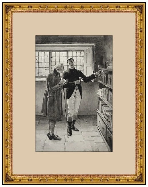 William Ladd Taylor Original Watercolor Painting Signed Figurative Framed Art (1 of 5)