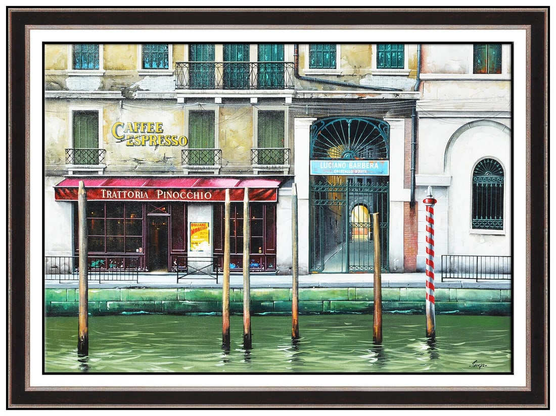 Thomas Pradzynski Large Original Oil Painting On Canvas Signed Venice Cityscape (1 of 7)