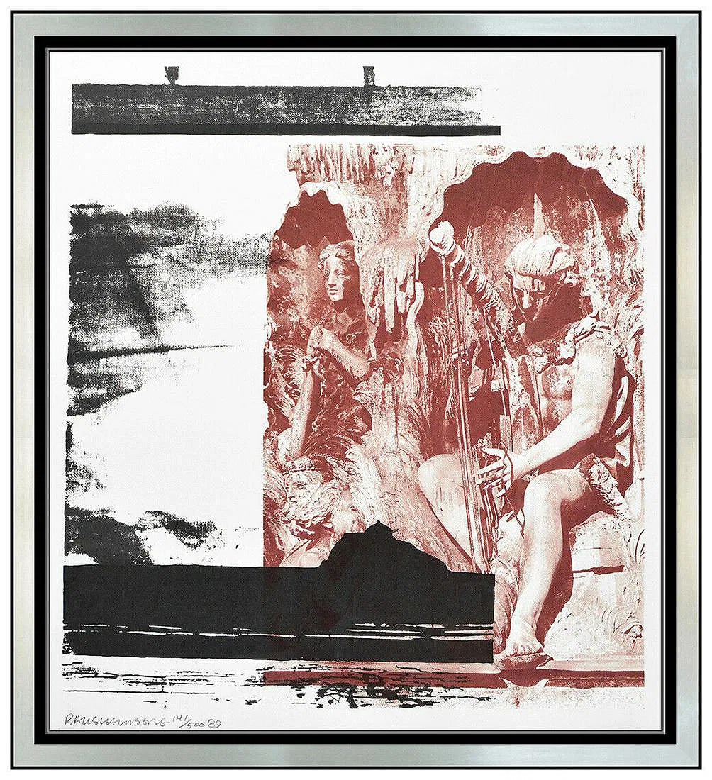 Robert Rauschenberg Broken Harp Color Lithograph Hand Signed Modern Framed Art (1 of 5)