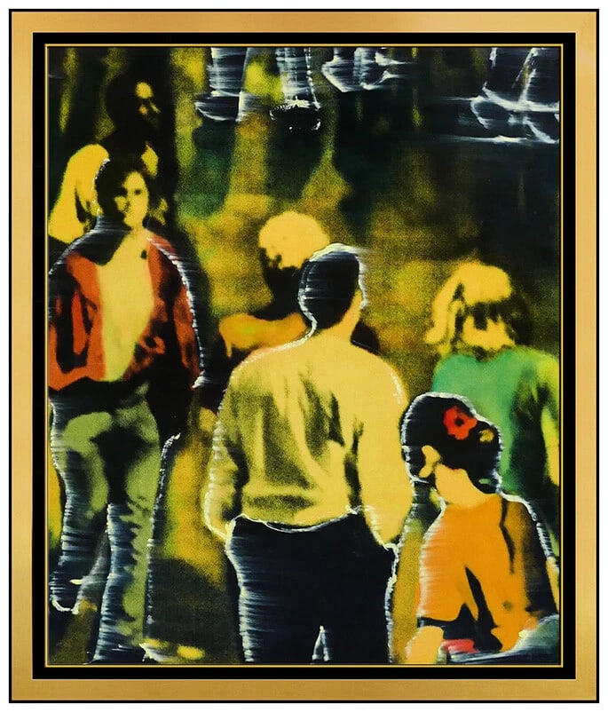 Sherry Karver Original Oil Painting On Board Signed Modern Figurative Framed Art (1 of 4)