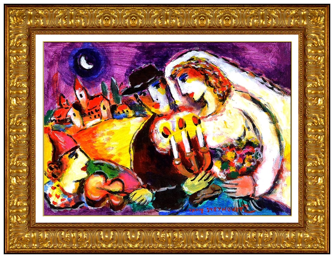 Zamy Steynovitz Original Oil Painting On Canvas Signed Figurative Portrait Cityscape Art (1 of 4)