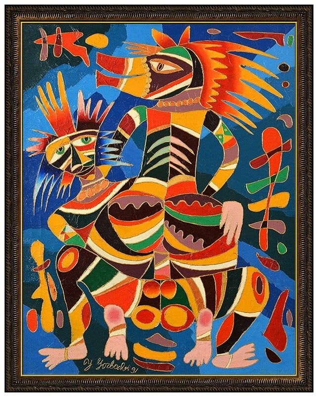 Yuri Gorbachev Original Oil Painting On Canvas Signed Figurative Abstract Art (1 of 4)